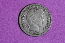Estate Find 1901 O Barber Dime #K60471