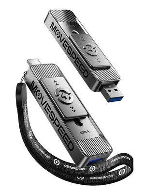MOVE SPEED 1TB Solid State Drives with Dual Ports & Push-Pull Design   560
