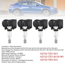 4X TPMS Tire Pressure Sensor For Acura MDX RDX TLX ILX 42753TZ3A51