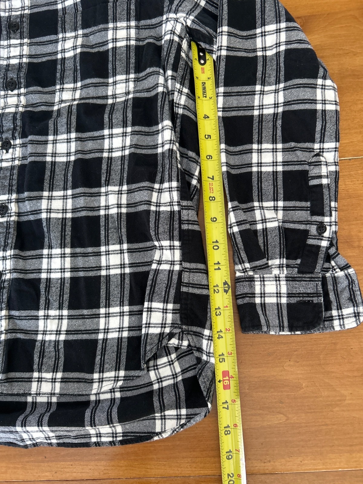Uni Qlo button down flannel medium measurements i… - image 3