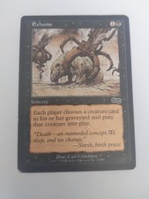 MTG Exhume, Excellent Condition, Urzas Saga, Black Border, Card Number 134
