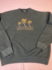Bahamas Nassau Sweatshirt Vintage 90s Embroidered Fleece Fits Like Medium