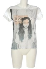 ZARA BASIC T-shirt Donna Camicia Taglia IT 40 bianco-grigio chiaro-color carne