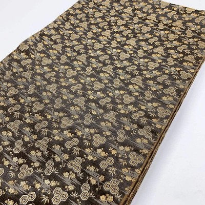 7322# Japanese Antique Fukuro Obi Belt Kimono Fabric Silk All-over pattern