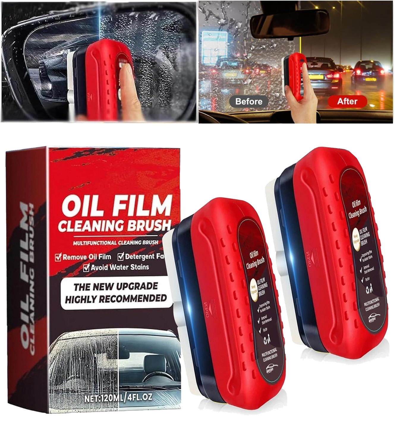 Film Cleaning Brush Car Clear Vision Glass Cleaner Windows