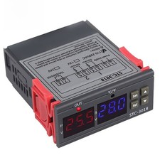 STC-3018 Dual Display Thermostat Shows Current and Set Temp Simultaneously