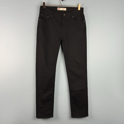 Levi's 502 Boys 18 Reg Regular Taper Denim Black Jeans Stretch Casual - Picture 2 of 6