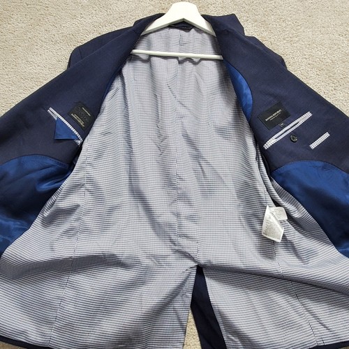 Banana Republic Blazer Jacket Men's 44R Blue Lined Notch Lapel Single Breasted - Picture 3 of 14