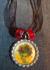 Marimonda Elena of Avalor Villain Ribbon Bottle Cap Bling Charm Necklace Beads