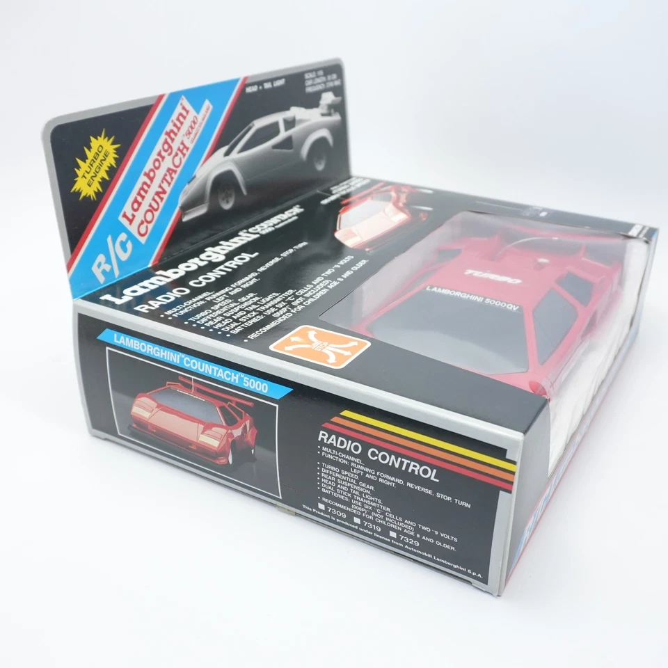 NEW VTG LAMBORGHINI COUNTACH 5000 QV RC Car SUNCON Radio Controlled Shack NOS - Image 3 of 4