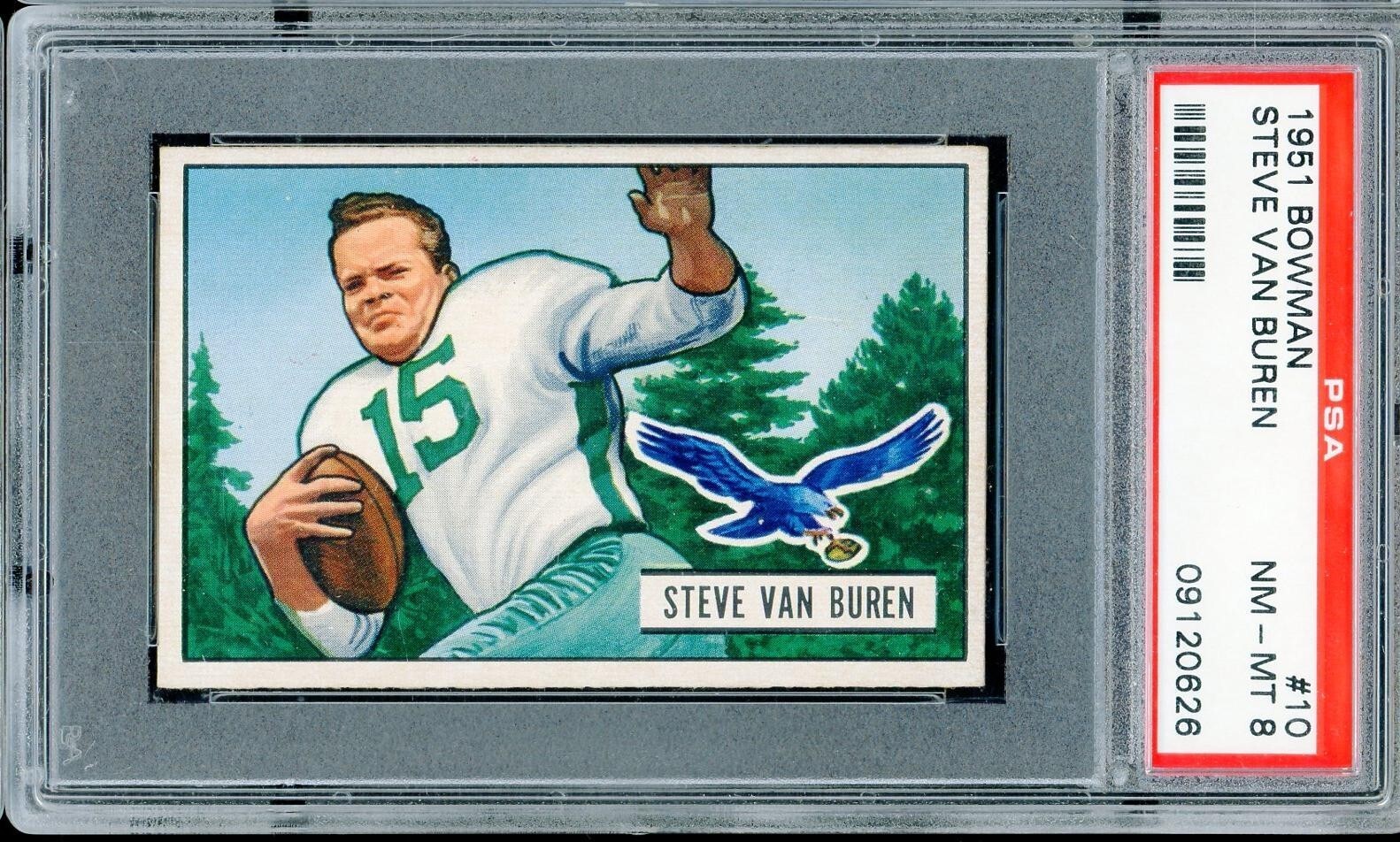 1951 Bowman Football #10 Steve Van Buren PSA 8