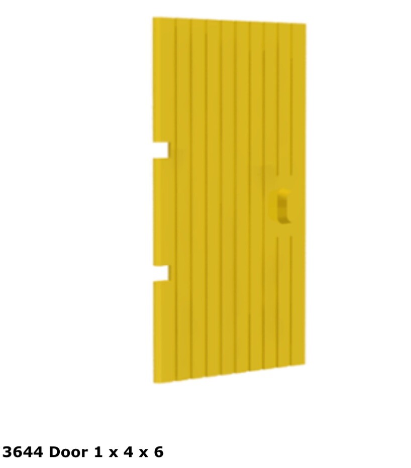 Lego 1x 3644 Yellow Door 1 x 4 x 6 Town City 1970’s 1980’s