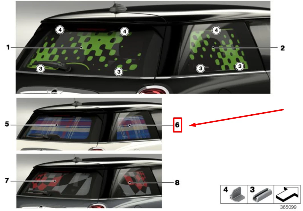 MINI COOPER F56 Rear Side Windows Sun Blind Speedwell 51462353834  