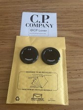 CP Company Replacement Badges / Lens Two Badges X2 Black  Logo Original 45mm