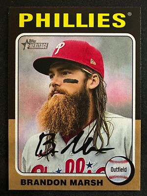 Brandon Marsh 2024 Topps Heritage Baseball Mini Philadelphia