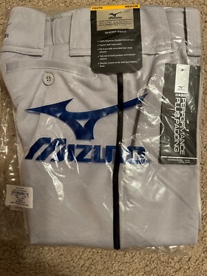 Mizuno Youth Premier Piped Short Baseball Pant, Gray Black Piping
