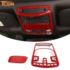 Interior Front Reading Light Lamp Cover Trim Overlay For Ford F150 15-20 Red