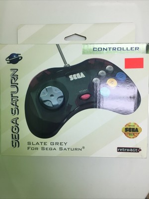 Retro Bit Sega Saturn Controller/ Black/ Wired