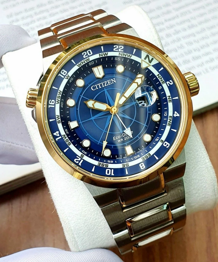 Citizen Endeavor BJ714452L EcoDrive Blue Dial Stainless Steel Dual