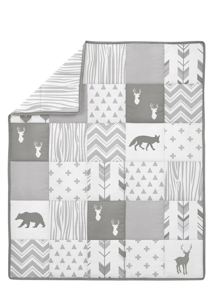 Sweet Jojo Designs Woodland 4 Piece Baby Boy Nursery Crib Bedding Set