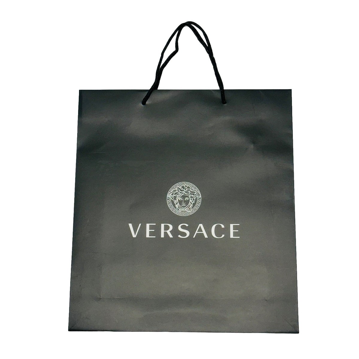 Versace 16”x14”x4” Authentic Black Shopping Paper Bag Gift Tote