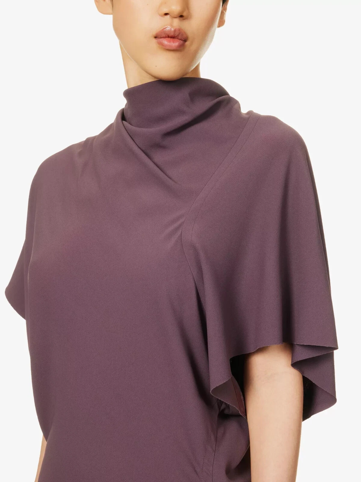 Abito Midi RICK OWENS Seb viola vestibilità rilassata UK 10 FR 38 US 6 nuovo con etichette imballo originale £685