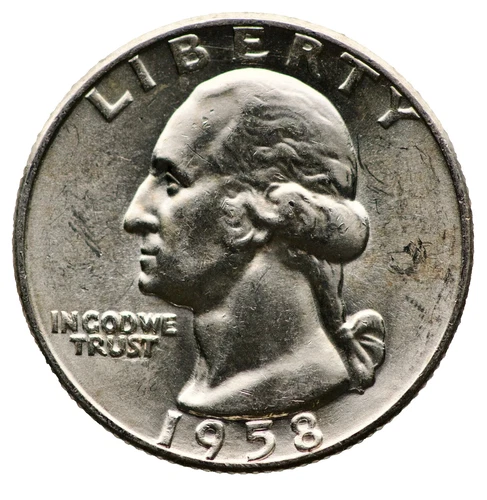 1958-D Washington Quarter BU Brilliant Uncirculated 90% Silver .1808 Troy oz I03