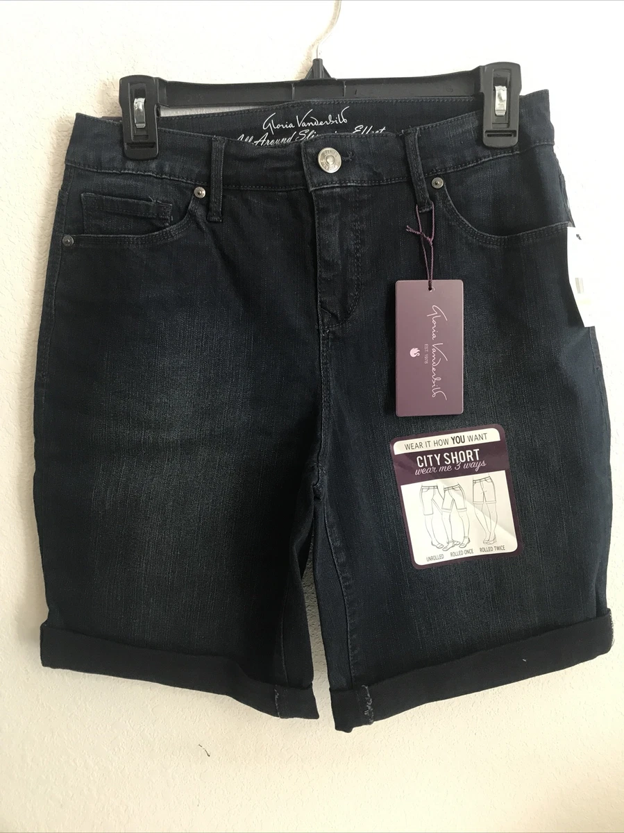 Gloria Vanderbilt Womens Denim City Shorts Blue Size 4 Retails 46 APO 144 3