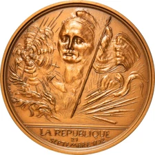 [#181413] France, Medal, Bicentenaire de la République Francaise, History, 1987