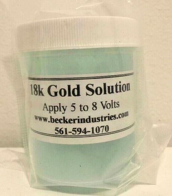 4oz 18K GOLD SOLUTION, For Gold plating, Electro plating, INDUSTRIAL