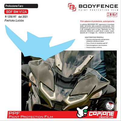 Schutz Scheinwerfer BMW R 1200 Rt Von 2021 Kratzfest Anti-chip Ppf Bdf Bm V12A