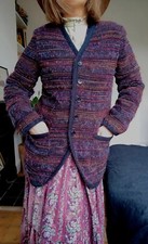 Vintage Laura Ashley Blazer Jacket Coat Cardigan Ethnic Size 14 M L