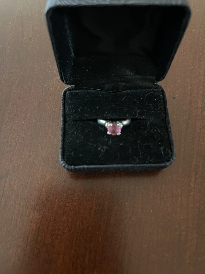 Anillo de compromiso Scott Kay platino rosa turmalina talla 4,25 Foto 2 de 4