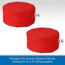 2 x Firetopper Acoustic Speaker Firehood Universal Fit For 6-8" Ceiling Speakers
