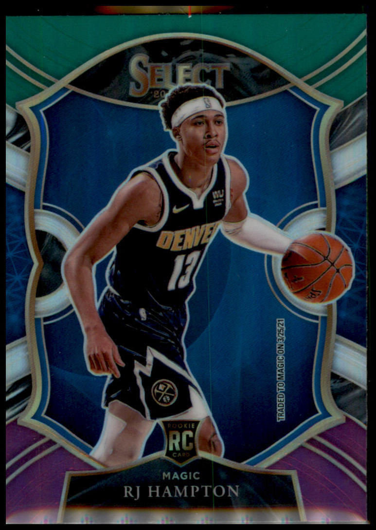 2020-21 Panini Select #84 RJ Hampton Green White Purple Rookie