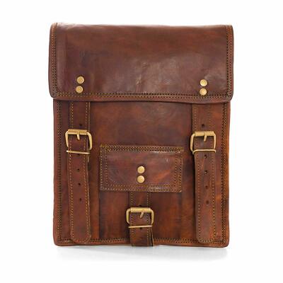 Bag Messenger Shoulder Long Satchel School Briefcase Laptop Leather Vintage Men