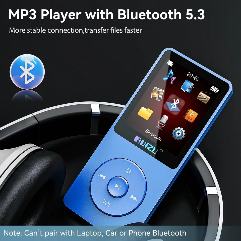 64GB MP3 Player with Bluetooth 5.3, Weight 0.055 lbs, Portable Music Player f... - Image 2 of 4