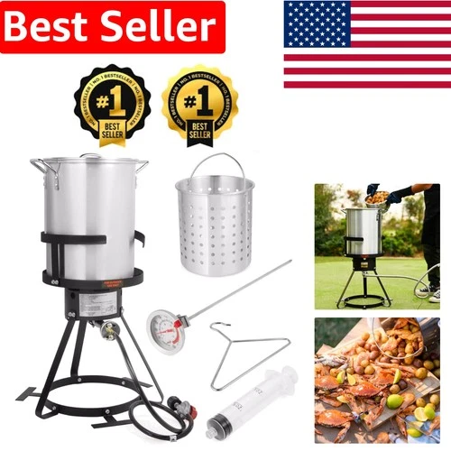 Barton 30QT Turkey Deep Fryer with 37,000 BTU Burner & Essential Cooking Tools