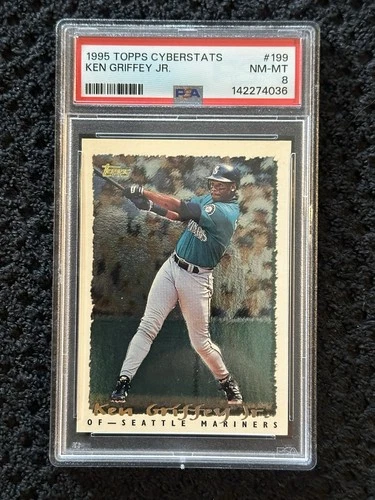 1995 Topps - Cyberstats Ken Griffey Jr #199 PSA 8
