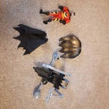 Vintage Red Batman Action Figure with Accessories And Cape