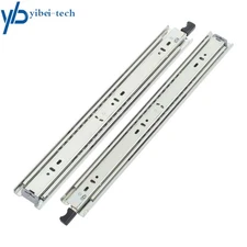 1 Pair Locking Drawer Slides 18" Full Extension & Lock 150 lb Load Capacity