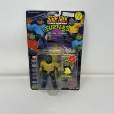 1994 Playmates TMNT Captain Leonardo Star Trek Action Figure New Box Wear