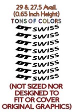 8 Piece DT Swiss Rims Vinyl Decal Set - 27.5 / 650B Or 29" / 700C Many Colors