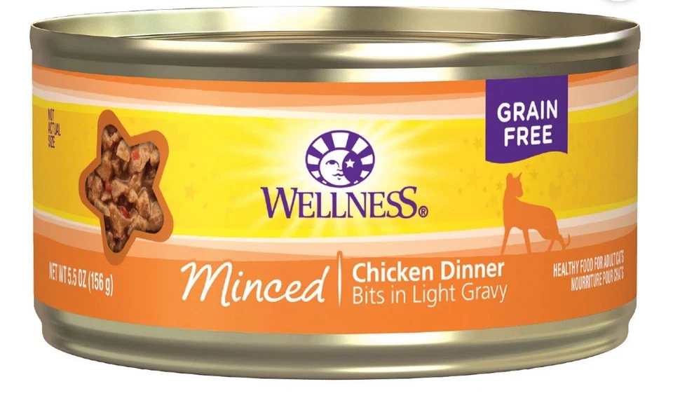 24 Pack - Wellness Complete Health Minced Adult Wet Cat Food Grain Free 5.5oz - Image 2 of 4