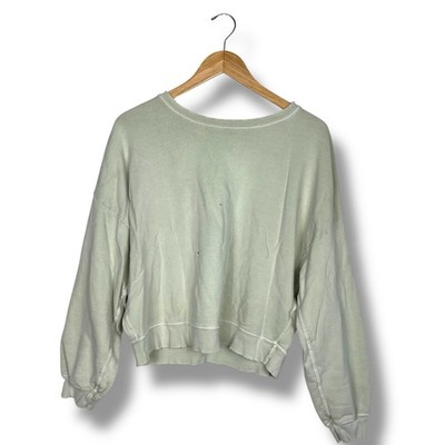 AMO Pullover Sweatshirt Sage Green Baggy Oversized Quiet Luxury XS Made In USA 