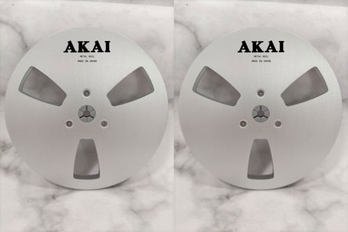 One Pair Red TAPE REEL Akai 7" inch Light Metal Aluminum Take Up Reel - Picture 5 of 5