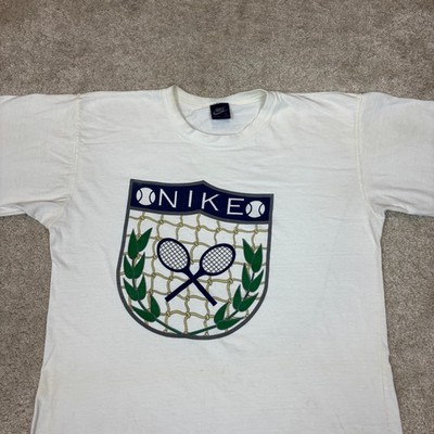 VTG 80s Nike John McEnroe Wimbledon Challenge Court T Shirt Big