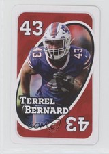 2024 Uno Fandom NFL Buffalo Bills Red Terrel Bernard #43 0c4