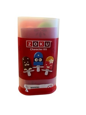 new 18 piece set ZOKU Quick Pop Maker CHARACTER KIT popsicle gift accessory DIY