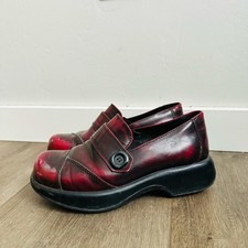 Dansko Cordovan Criss Cross Side Button Loafer woman  s 38